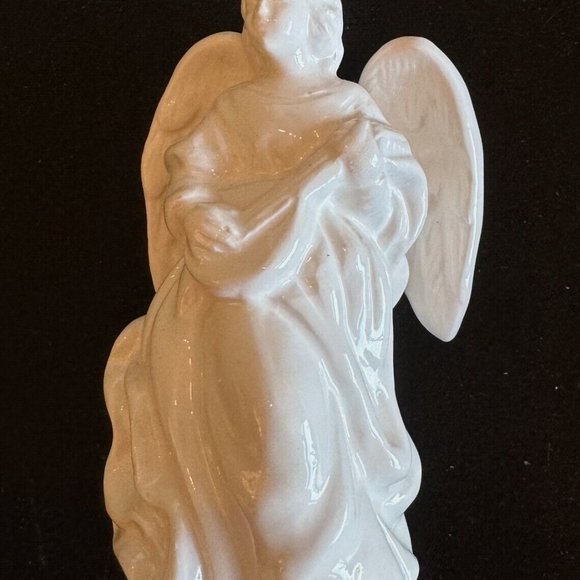 Vintage White OCI Omnibus Angels with Instruments Christmas Set of 2 Lovely! - Picture 10 of 14